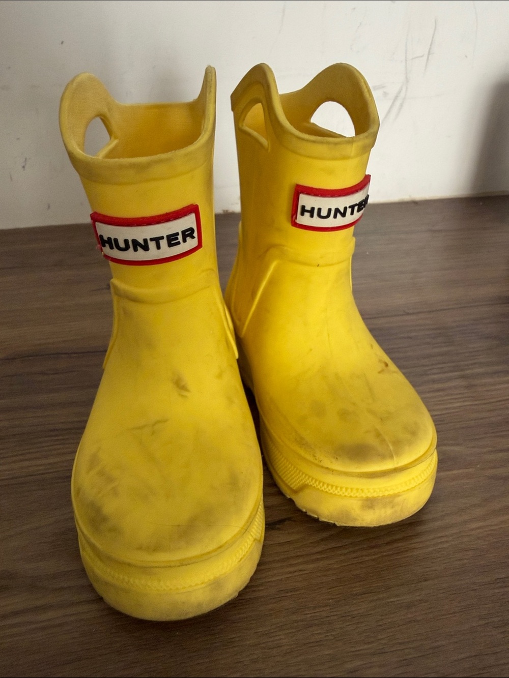 HUNTER BOOTS / Yellow Pull On Rain Boots / Yellow US 7